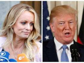Adult Actress Stormy Daniels and U.S. Former President Donald Trump