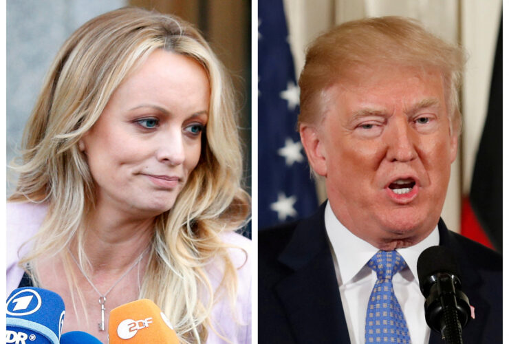 Adult Actress Stormy Daniels and U.S. Former President Donald Trump